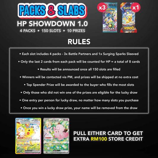 [LIVE RIPS] Packs & Slabs: Pokémon HP Showdown 1.0 [4 PACKS PER SLOT]